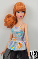 12" Fashion Doll Grey Care Multi Bear Tee - Tiny Frock Shop