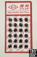 Silver, Black or Gold Hand Sewing Mini 2 Piece Snaps - 24 pcs - 6MM - Tiny Frock Shop
