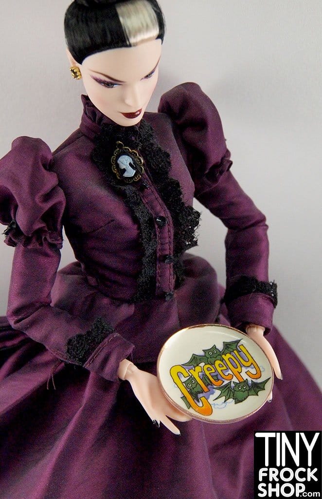 12" Fashion Doll Large Enamel Halloween Plate