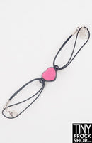 12" Fashion Doll Heart Enamel and Black Rubber Belt by Pam Maness