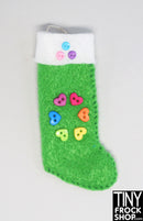 12" Fashion Doll Green Christmas Stockings By Ash Decker - 6 Styles