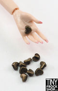 4mm 12" Fashion Doll Mini Metal Shank Heart Buttons - Pack of 10 Buttons