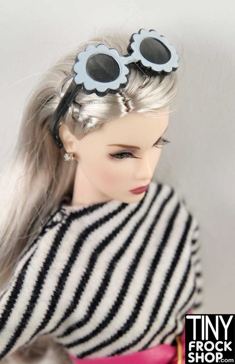 Barbie FKR67 Hello Kitty Black N White Flower Sunglasses - TinyFrockShop.com