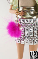 12" Fashion Doll Luxe Mink Pom Pom Handbag Charm by Pam Maness for TFS
