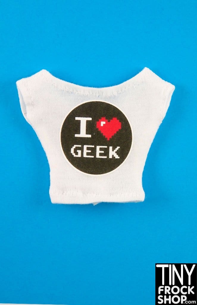 12" Fashion Doll I Heart Geek Graphic Tee by Copious Spare Time
