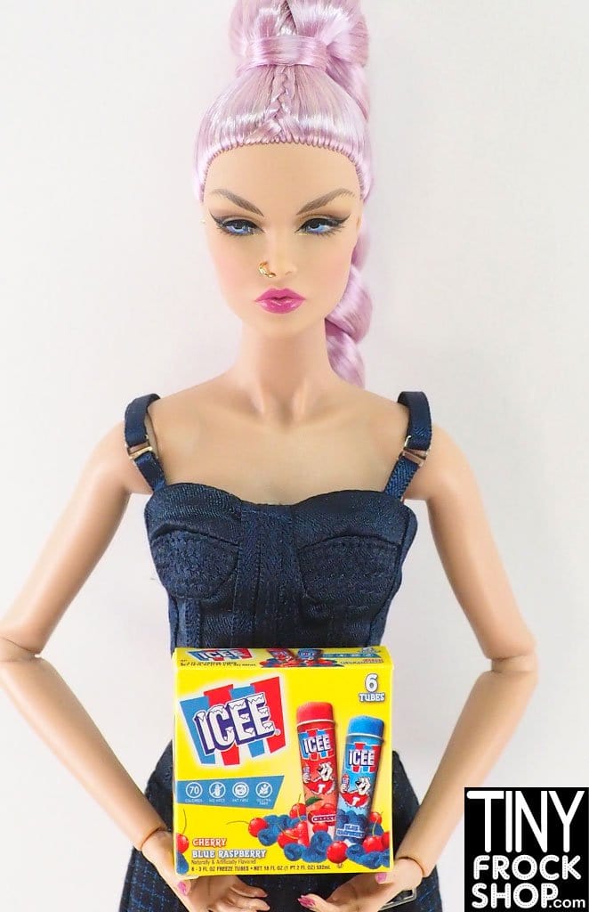 Zuru Mini Brands Icee Cherry and Blue Raspberry Push Pops