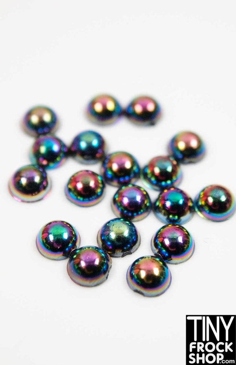 6mm - Barbie Round Dome Faux Buttons - Pack of 12 - More Colors! - Tiny Frock Shop