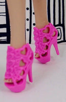 12" Fashion Doll Lacey Heart Heels - Tiny Frock Shop
