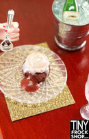 12" Fashion Doll Handmade Lava Cakes A La Mode By Cafe Miniature