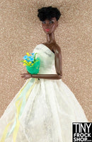12" Fashion Doll Layered Organza Strapless Wedding Dress