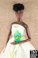 12" Fashion Doll Layered Organza Strapless Wedding Dress