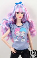 12" Fashion Doll Little Twin Stars Waffle Knit Graphic Tee - Tiny Frock Shop