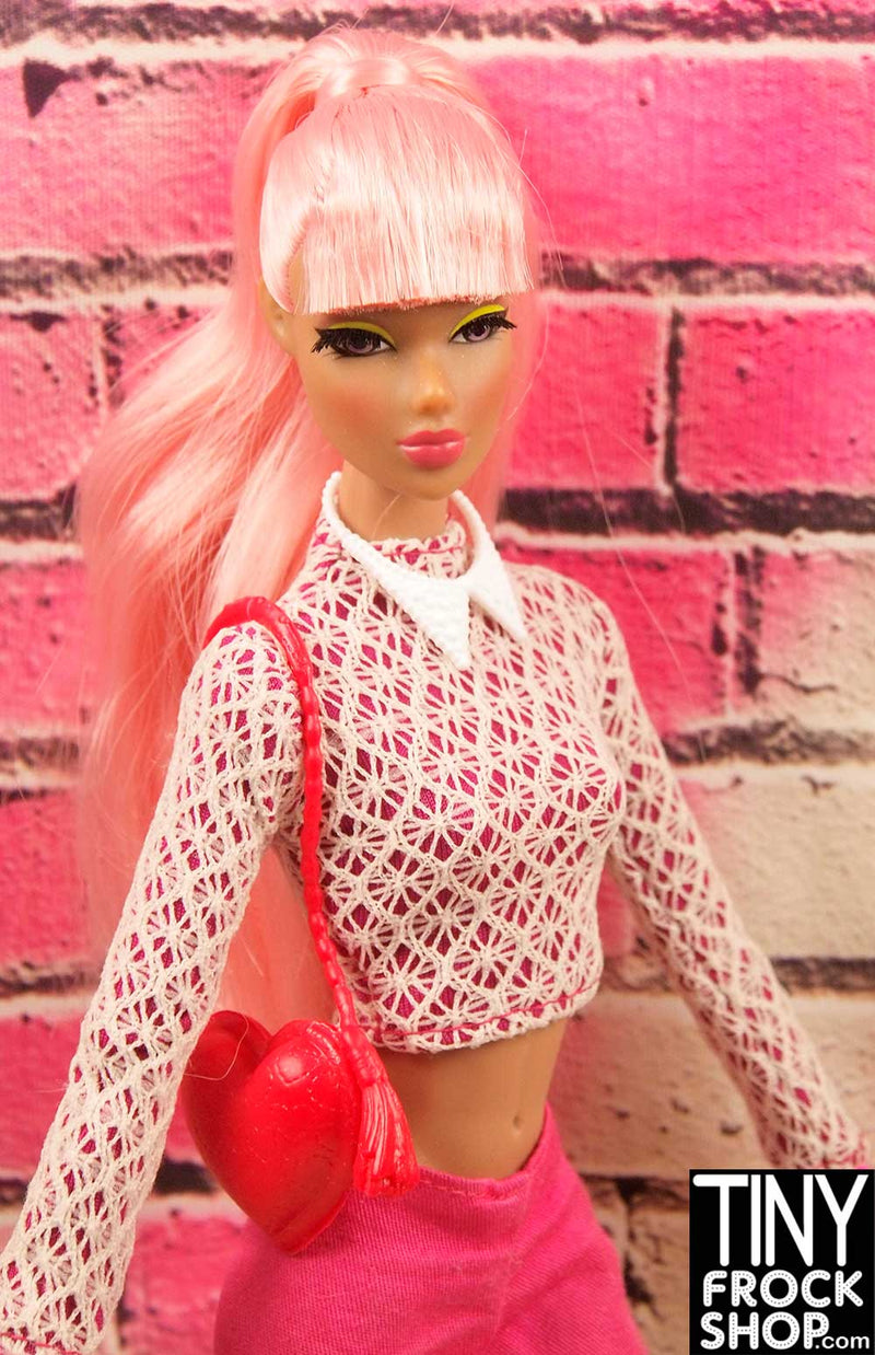 Barbie Long Strap Valentine's Heart Bag - TinyFrockShop.com