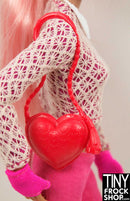 12 Inch Fashion Doll Long Strap Valentine's Heart Bag - TinyFrockShop.com