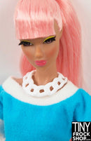 12 Inch Fashion Doll Mega White Chain Necklace - TinyFrockShop.com