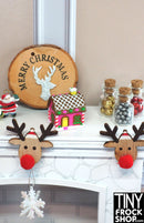 12" Fashion Doll Merry Christmas Log Sign