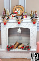 12" Fashion Doll Merry Christmas Log Sign