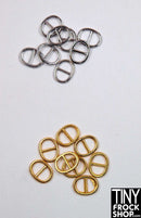 Mini Metal Oval Center Bar Buckle - More Colors - TinyFrockShop.com