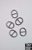 Mini Metal Oval Center Bar Buckle - More Colors - TinyFrockShop.com