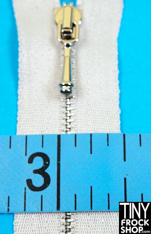 Barbie High Quality 4" Tiny Closed End Metal Teeth Doll Zippers - Size 0 - TinyFrockShop.com