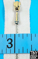 High Quality 7" Tiny Closed End Metal Teeth Doll Zippers - Size 0 - TinyFrockShop.com