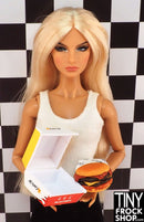 Zuru Mini Brands Foodies Carl's Jr. Western Bacon Cheese Burgers and Takeaway Container