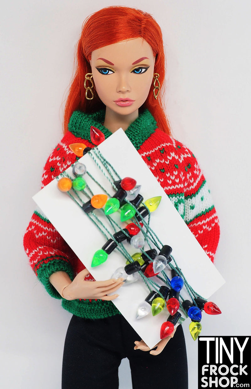 12" Fashion Doll Mini Faux Christmas Lights
