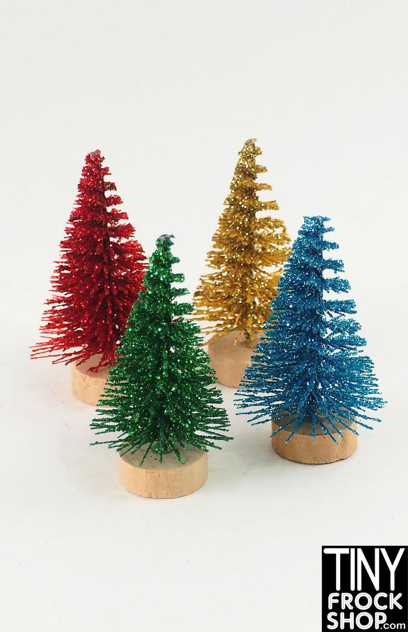 12" Fashion Doll Mini Glitter Bottlebrush Tree Sets