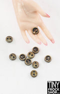 3mm Barbie Super Mini Metal 2 Hole Buttons - Pack of 10 Buttons - Tiny Frock Shop