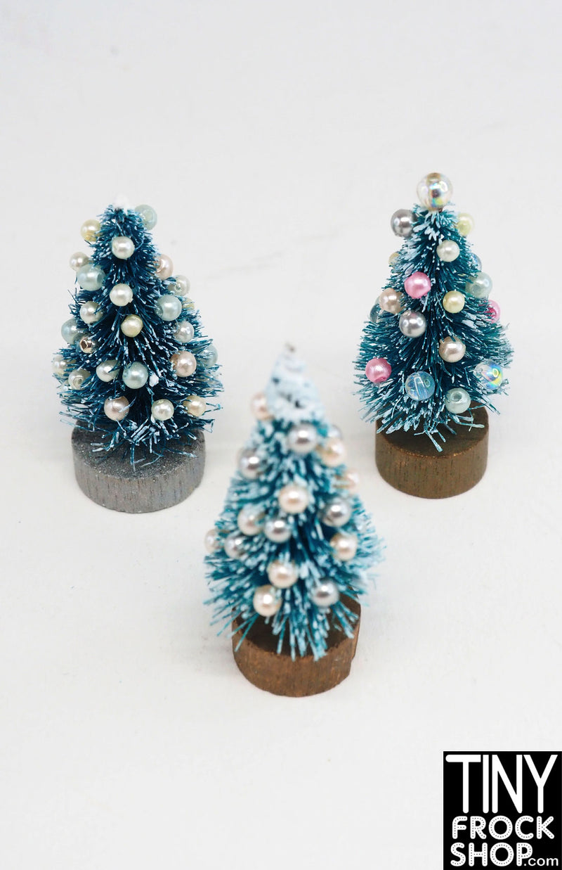 12" Fashion Doll Mini Pearl Christmas Trees By Ash Decker - 3 Styles