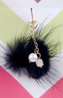 12 Inch Fashion Doll Luxe Mink Pom Pom Handbag Charm by Pam Maness for TFS - TinyFrockShop.com