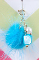 12 Inch Fashion Doll Luxe Mink Pom Pom Handbag Charm by Pam Maness for TFS - TinyFrockShop.com