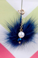 12 Inch Fashion Doll  Luxe Mink Pom Pom Handbag Charm by Pam Maness for TFS - TinyFrockShop.com