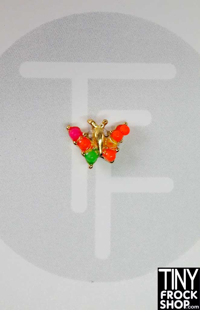 Barbie Neon Butterfly Magnetic Brooch by Pam Maness - TinyFrockShop.com