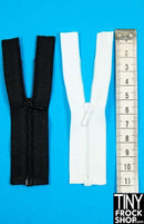 12" Fashion Doll 3" High Quality Tiny Separating Nylon Doll Zippers - Size 0 - Tiny Frock Shop