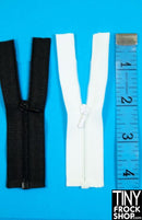 12" Fashion Doll 3" High Quality Tiny Separating Nylon Doll Zippers - Size 0 - Tiny Frock Shop