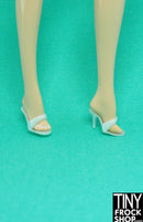 12" Fashion Doll Quality White Peep Open Toe Stilettos
