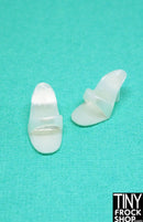 12" Fashion Doll Quality White Peep Open Toe Stilettos