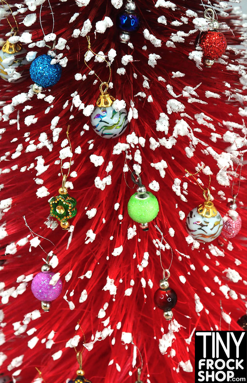 12" Fashion Doll Christmas Multi Color Glitter Ornaments  By Ash Decker