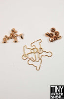 1/16 Inch-  12 Inch Fashion Doll Sized Overall Rivet Button and Hook - Pack of 2 - TinyFrockShop.com