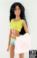 12" Fashion Doll Pale Pink Small Terry Cloth Towel