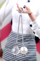 12" Fashion Doll Pearl and Crystal Handbag Charm by Pam Maness