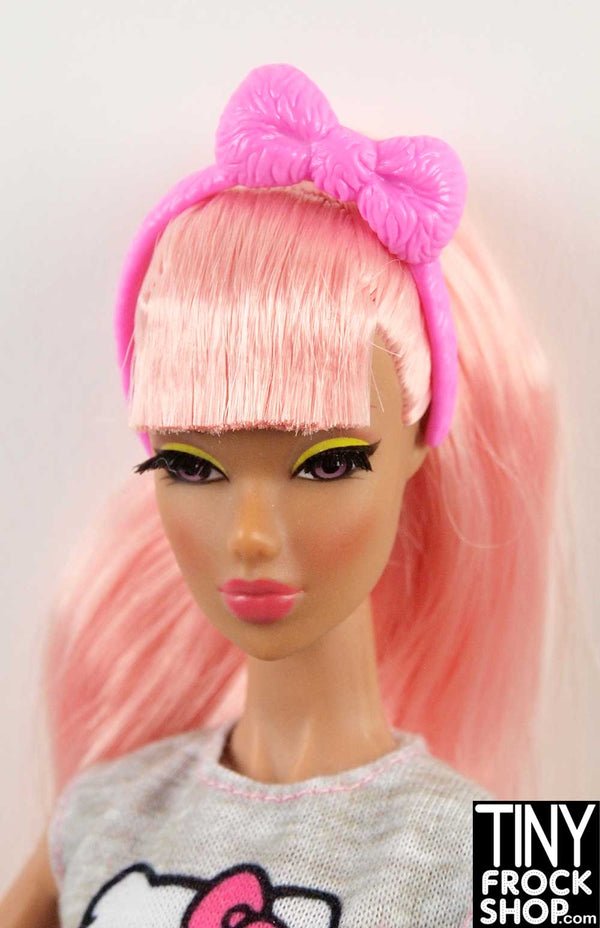 12" Fashion Doll Pink Bow Headband