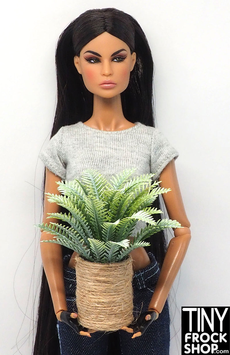 12" Fashion Doll Jute Vase Plant