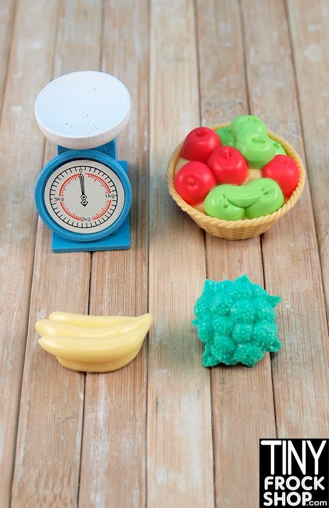12" Fashion Doll Fruit and Vegetable Scale Set