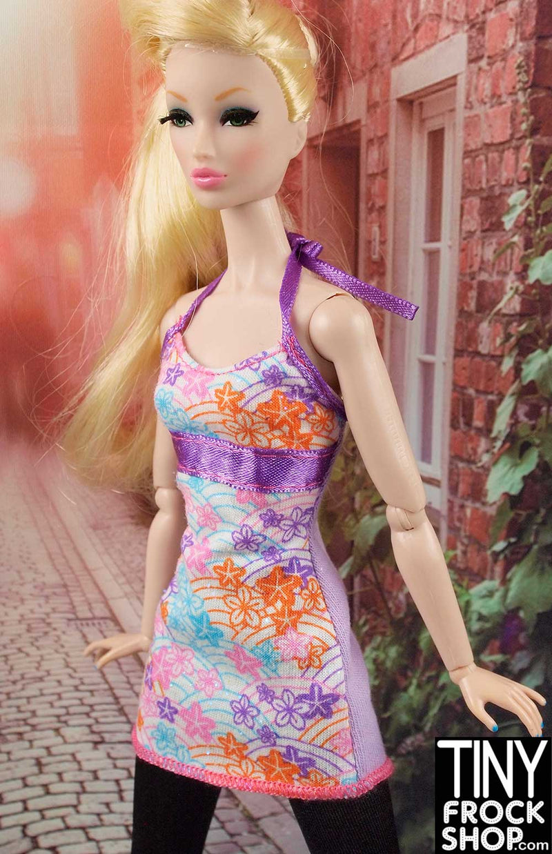 Barbie Rainbows And Flowers Halter Dress - TinyFrockShop.com