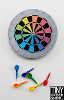 12" Fashion Doll Real Working Rainbow 2.5 Inch Dart Board By Ash Decker