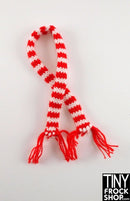 12" Fashion Doll Red and White Knit Scarf