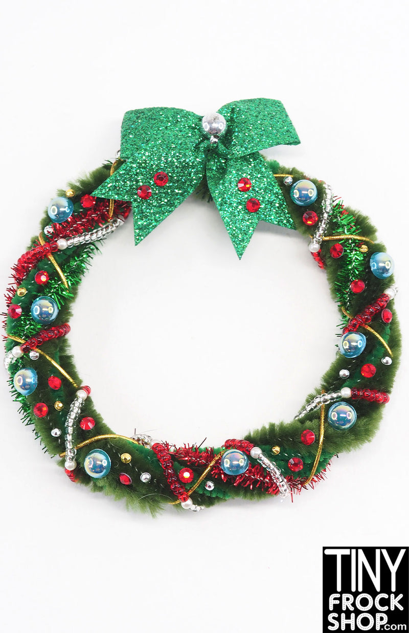 12" Fashion Doll Christmas Bow Wreaths By Ash Decker