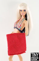 12" Fashion Doll Red Terry Cloth Rectangle Towel